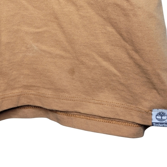 Vintage 90s Timberland Boots Spell Out Logo Graphic T-Shirt in Tan Size XL - Picture 4 of 6